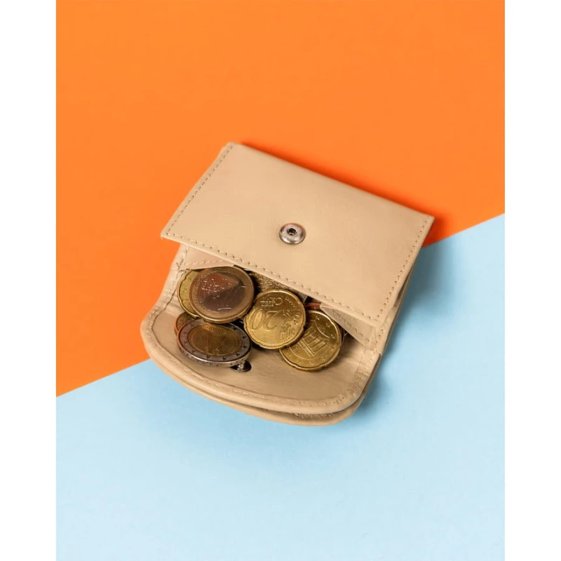 Damski portfel na monety i banknoty ze skóry naturalnej - Rovicky