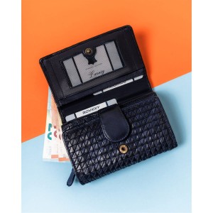 Elegancki portfel damski na karty i dokumenty z RFID - Rovicky