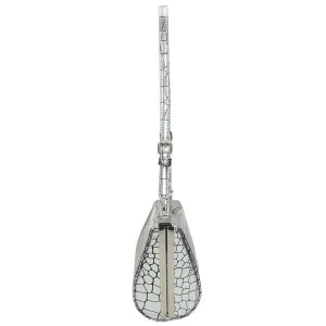 Torebka listonoszka NOBO srebrna – widok z boku, kompaktowy fason