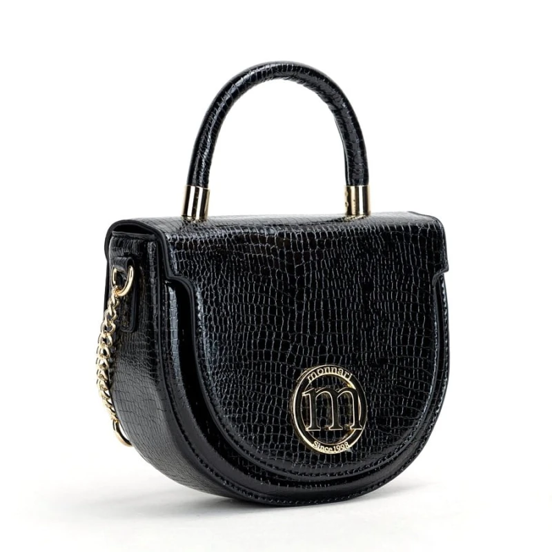 Mała czarna torebka wizytowa Monnari BAG2350 – widok z przodu