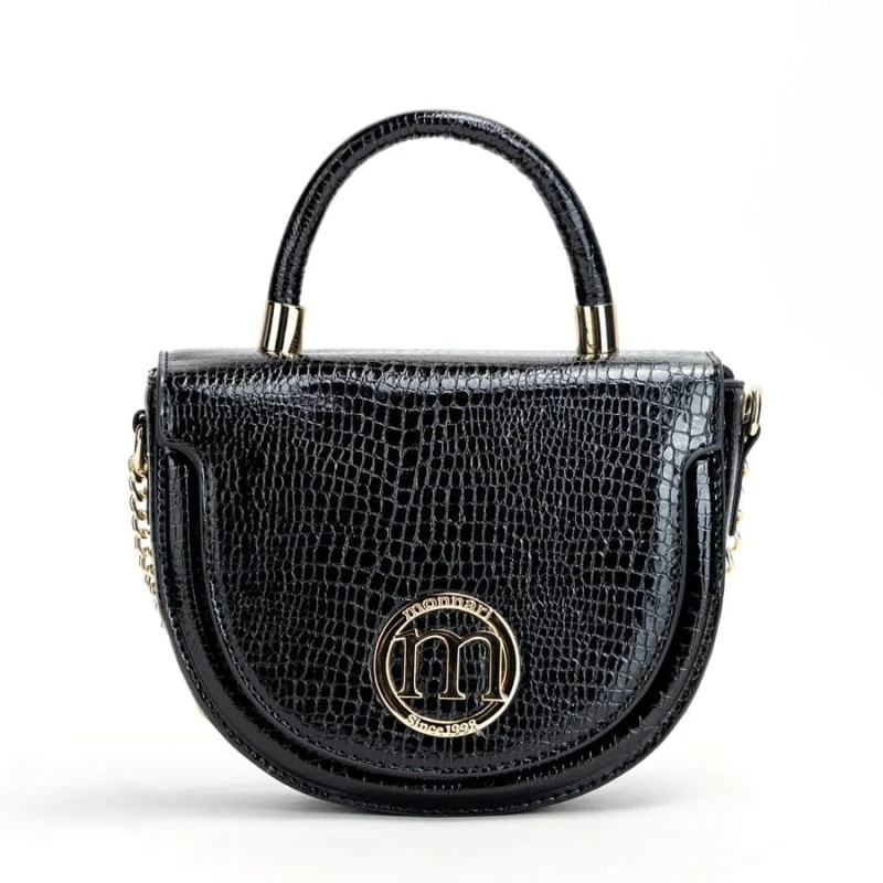 Kuferek Monnari BAG2350 – elegancka czarna torebka damska z regulowanym paskiem