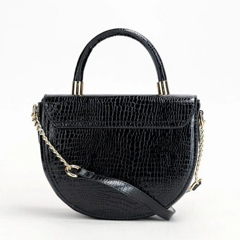 Mała Czarna Wizytowa Torebka Kuferek Monnari BAG2350