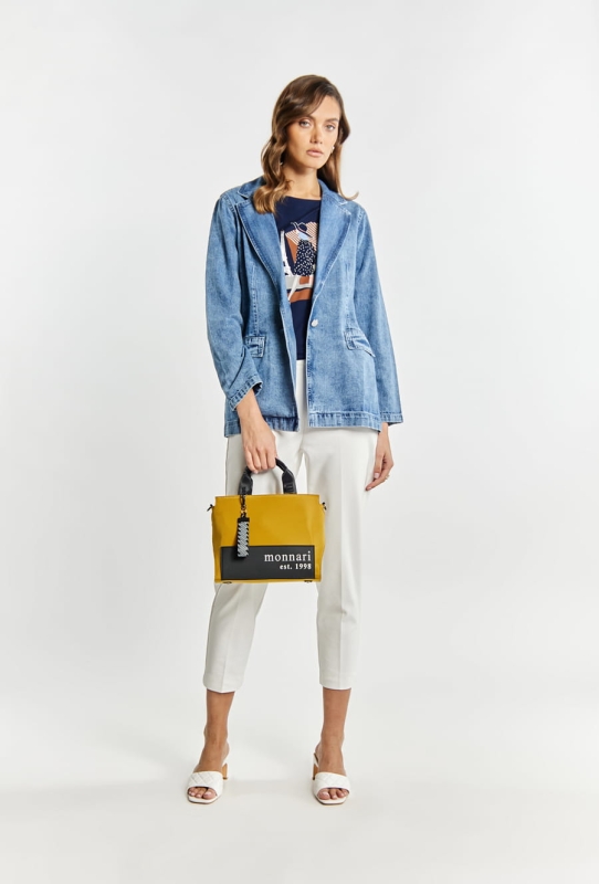 Żółta Torebka Listonoszka Monnari