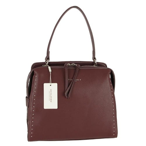 Ekskluzywna torebka damska David Jones – kuferek fioletowy widok z przodu