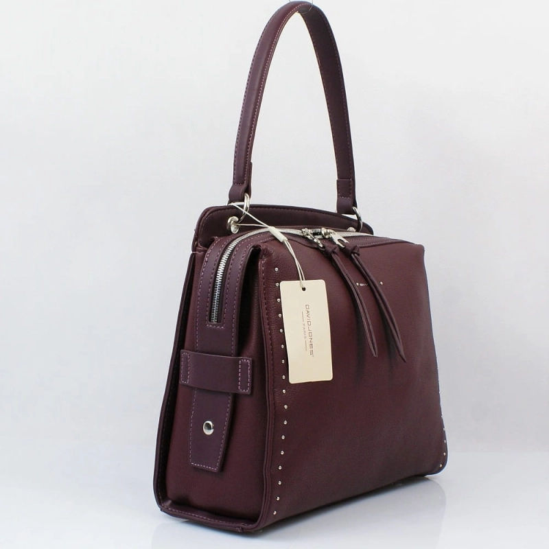 Torebka damska David Jones kuferek – widok z boku i detale materiału