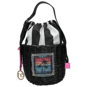 Czarna wizytowa torebka NOBO koszyczek w eleganckiej stylizacji