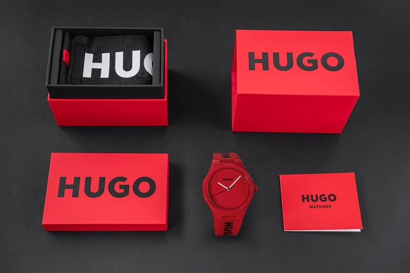 Zegarek Męski Hugo Lit For Him Red 1530346 + BOX