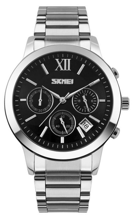 Zegarek męski Skmei 9097BK – sportowy model na czarnym tle.