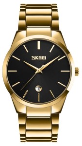 Zegarek męski Skmei 9140GDBK – elegancki model na czarnym tle.