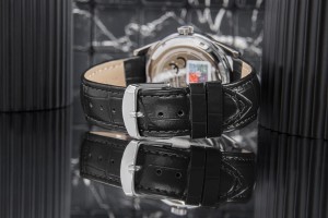 Pasek zegarka Skmei 9073SIBK-B – skóra naturalna teksturowana.