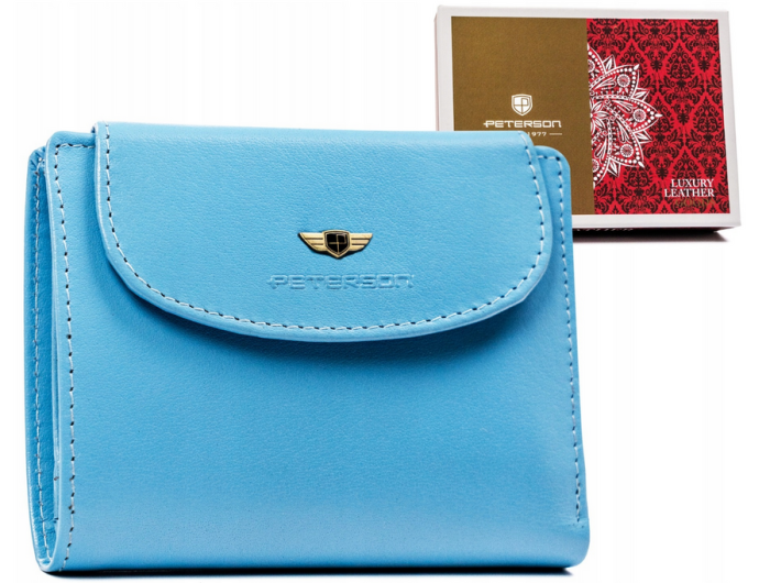 Mały, skórzany portfel damski na zatrzask - Peterson