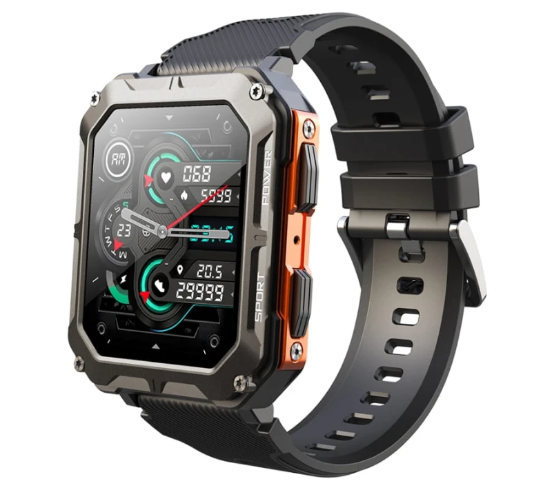 Smartwatch Męski Rubicon RNCF27 BLACK/ORANGE