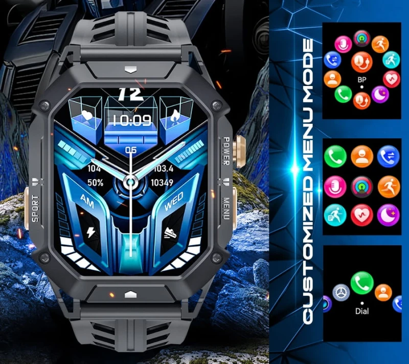 Smartwatch Męski Rubicon RNCF24-1 BLACK