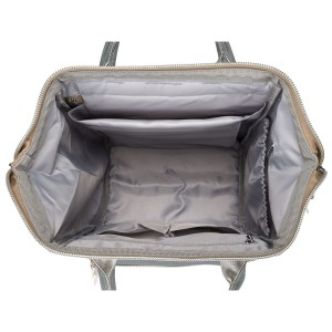 Dwukolorowy podróżny plecak damski z poliestru, jednokomorowy z dziewięcioma kieszeniami - Peterson