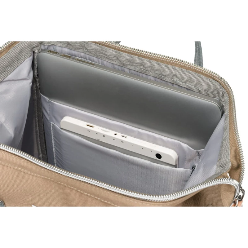 Dwukolorowy podróżny plecak damski z poliestru, jednokomorowy z dziewięcioma kieszeniami - Peterson