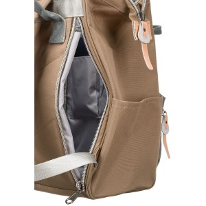 Dwukolorowy podróżny plecak damski z poliestru, jednokomorowy z dziewięcioma kieszeniami - Peterson