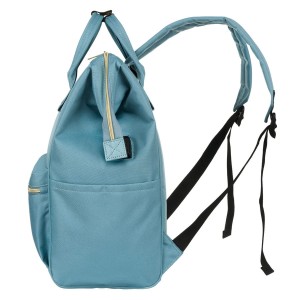 Jednokomorowy, niebieski plecak damski z poliestru idealny na bagaż podręczny - Peterson