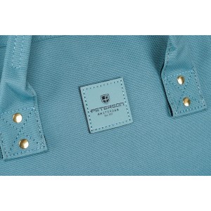 Jednokomorowy, niebieski plecak damski z poliestru idealny na bagaż podręczny - Peterson