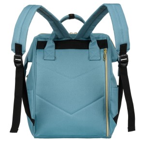 Jednokomorowy, niebieski plecak damski z poliestru idealny na bagaż podręczny - Peterson