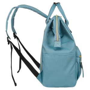 Jednokomorowy, niebieski plecak damski z poliestru idealny na bagaż podręczny - Peterson