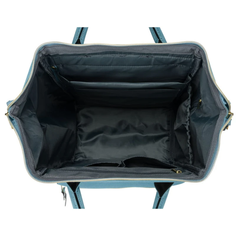 Jednokomorowy, niebieski plecak damski z poliestru idealny na bagaż podręczny - Peterson