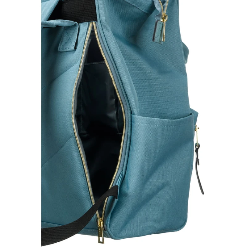 Jednokomorowy, niebieski plecak damski z poliestru idealny na bagaż podręczny - Peterson