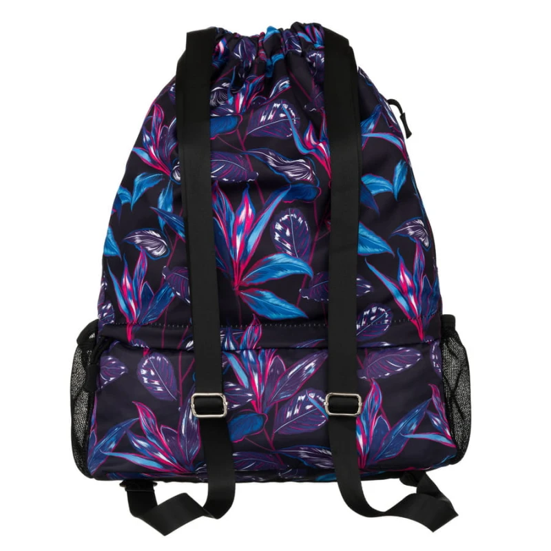 Damski plecak-worek zawieszony na regulowanych szelkach i zamykany troczkiem - Peterson