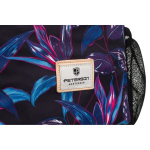 Damski plecak-worek zawieszony na regulowanych szelkach i zamykany troczkiem - Peterson