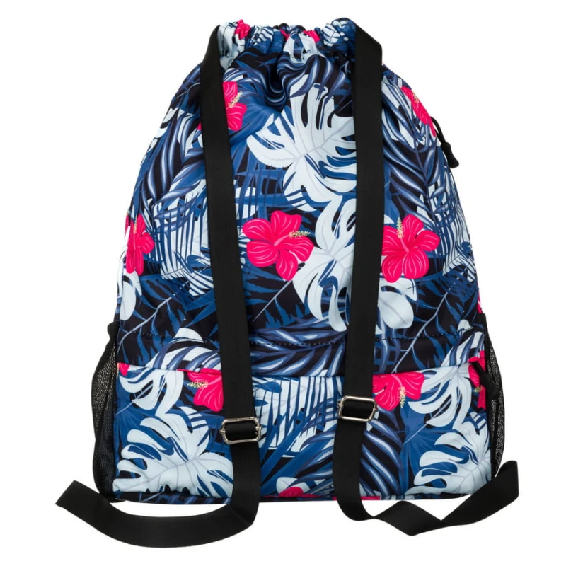 Plecak-worek z poliestru w modny, roślinny wzór - Peterson