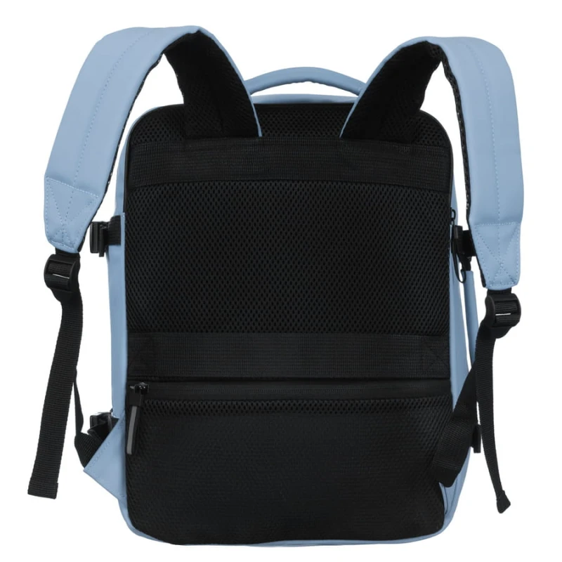 Niebieski plecak podróżny na bagaż podręczny z wodoodpornego materiału - Peterson