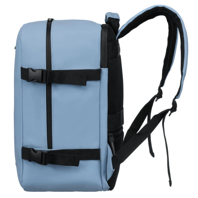 Niebieski plecak podróżny na bagaż podręczny z wodoodpornego materiału - Peterson