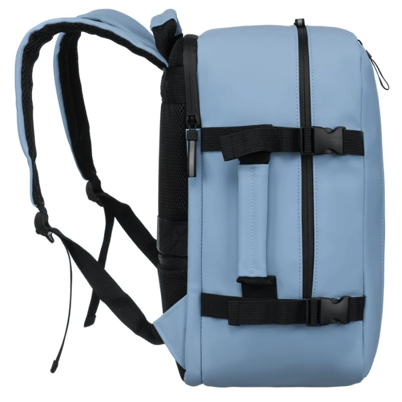 Niebieski plecak podróżny na bagaż podręczny z wodoodpornego materiału - Peterson