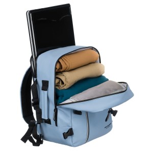 Niebieski plecak podróżny na bagaż podręczny z wodoodpornego materiału - Peterson