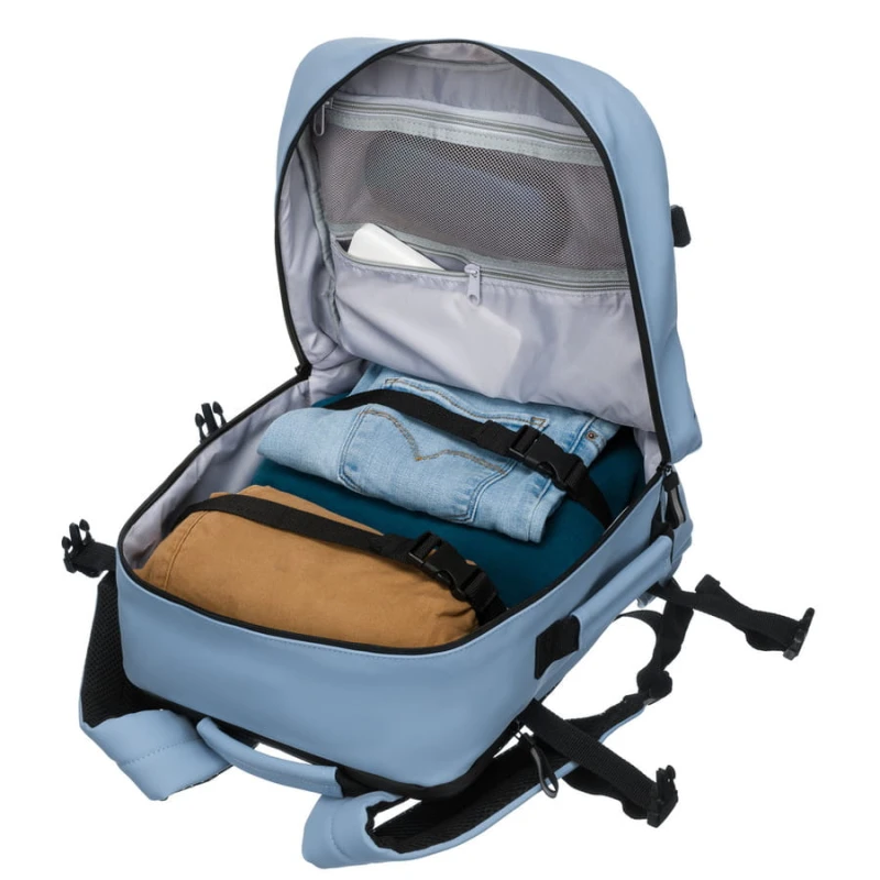 Niebieski plecak podróżny na bagaż podręczny z wodoodpornego materiału - Peterson