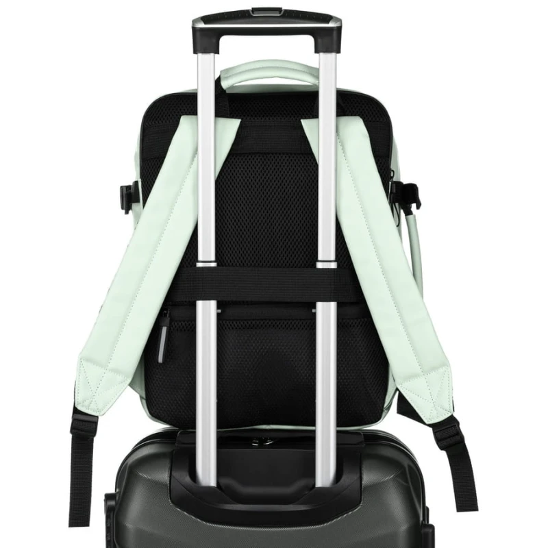 Plecak podróżny z tworzywa sztucznego w jasno zielonym kolorze - Peterson