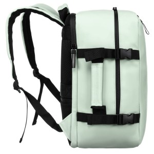 Plecak podróżny z tworzywa sztucznego w jasno zielonym kolorze - Peterson