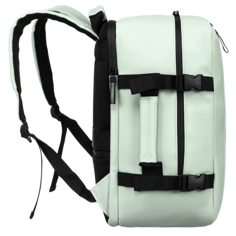 Plecak podróżny z tworzywa sztucznego w jasno zielonym kolorze - Peterson