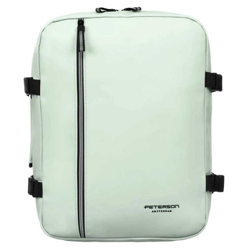 Plecak podróżny z tworzywa sztucznego w jasno zielonym kolorze - Peterson