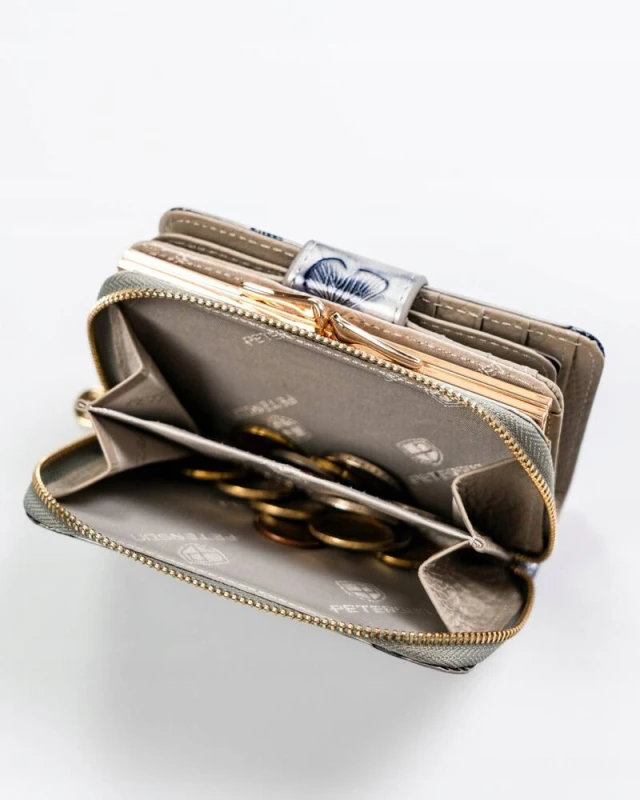 Portfel damski w orientacji pionowej ze skóry naturalnej - Peterson