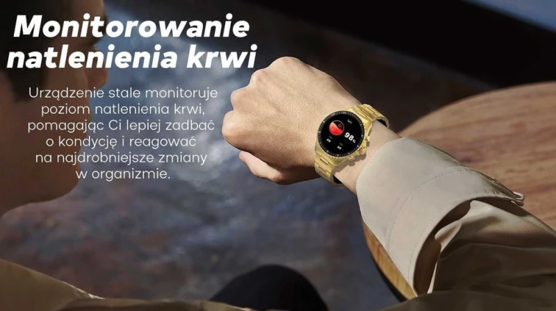 Smartwatch Męski GRAVITY GT16-2 Black / Czarna Bransoleta