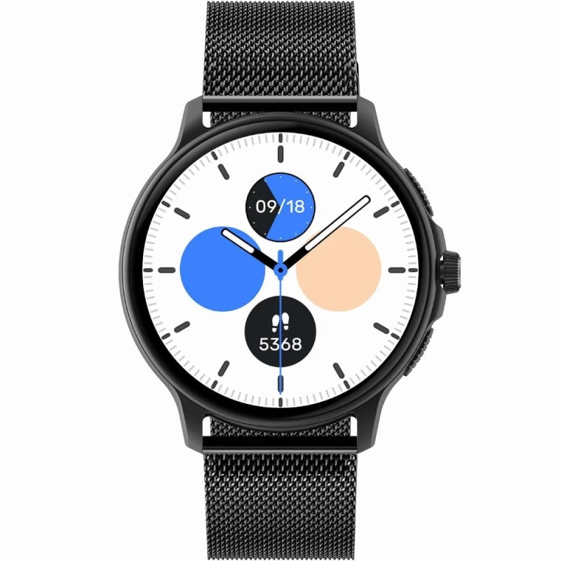 Smartwatch Damski GRAVITY GT12-2 Granatowy Pasek Silikonowy + Czarna Bransoleta