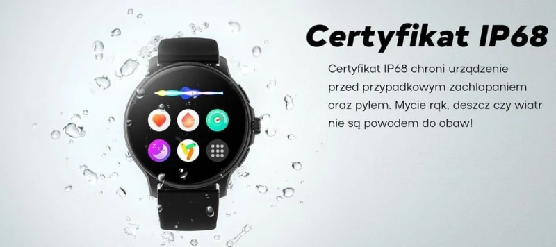 Smartwatch Damski GRAVITY GT12-7 Czarny Pasek Silikonowy + Srebrna Bransoleta