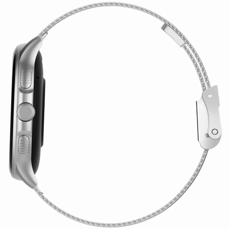 Smartwatch Damski GRAVITY GT12-7 Czarny Pasek Silikonowy + Srebrna Bransoleta
