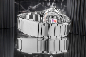 Stalowa bransoleta zegarka Skmei 9140SIBK – elegancka i wygodna.