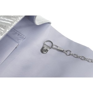 Srebrna kopertówka damska ze skóry ekologicznej zamykana na magnes - Rovicky