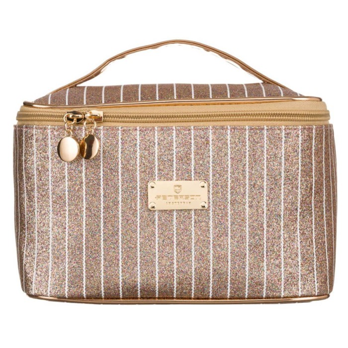 Elegancka kosmetyczka damska z organizerem na pędzle - Peterson