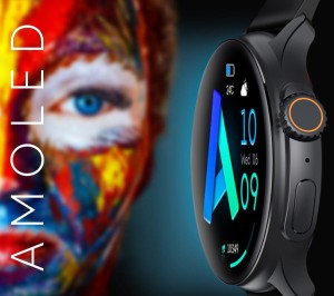 Smartwatch Męski RUBICON RNCF12 Tytan/Orange SMARUB245