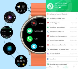 Smartwatch Damski RUBICON RNCF15 Tytan/Light Latte SMARUB260