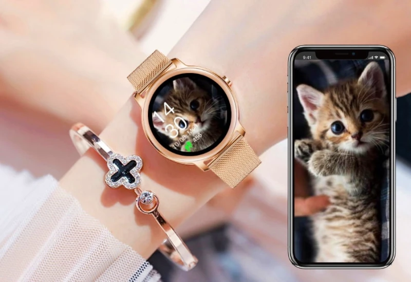 Smartwatch Damski RUBICON RNBE66 Black SMARUB124