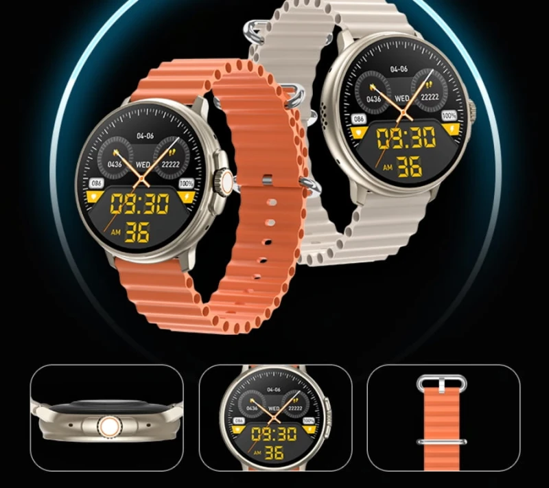 Smartwatch RUBICON RNCF15 Tytan/Black SMARUB259